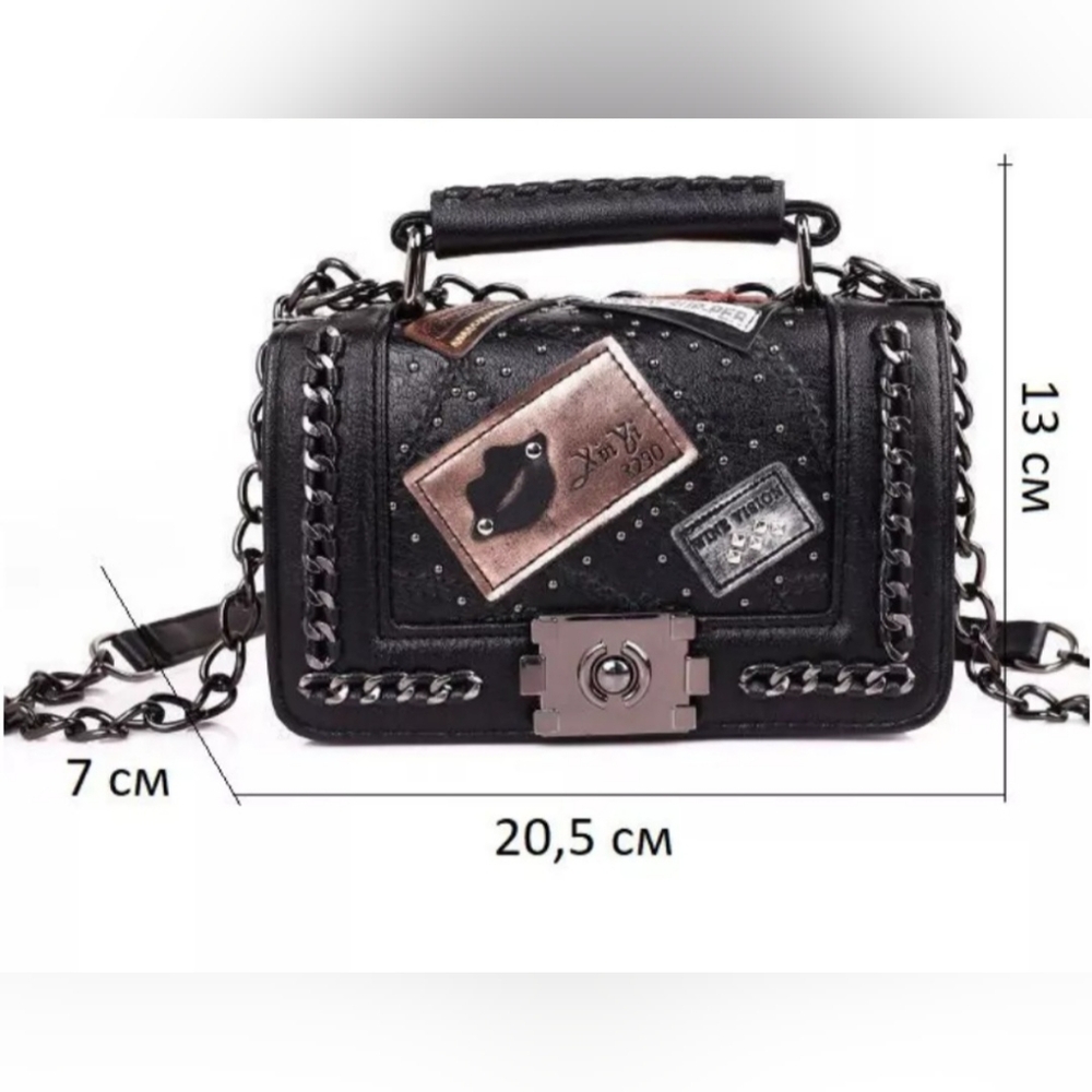 Black Steampunk Novelty Shoulder Bag - Picture 6 of 7